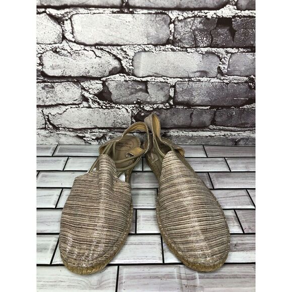 Toni Pons Origens Norma Beige Shimmer Wedge Espadrille Sandals Women Sz 40EU/9.5 - Picture 2 of 16
